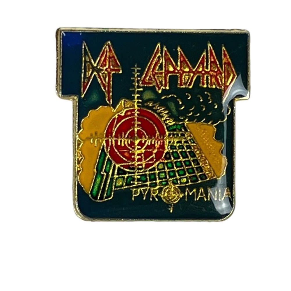 Vintage 80s Def Leppard Pyromania Enamel Pin